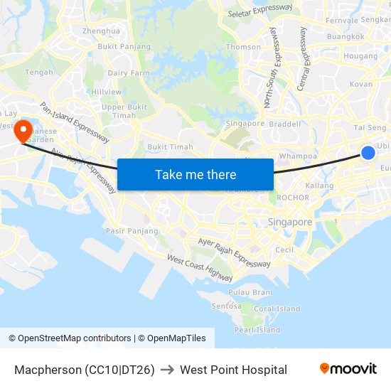 Macpherson (CC10|DT26) to West Point Hospital map