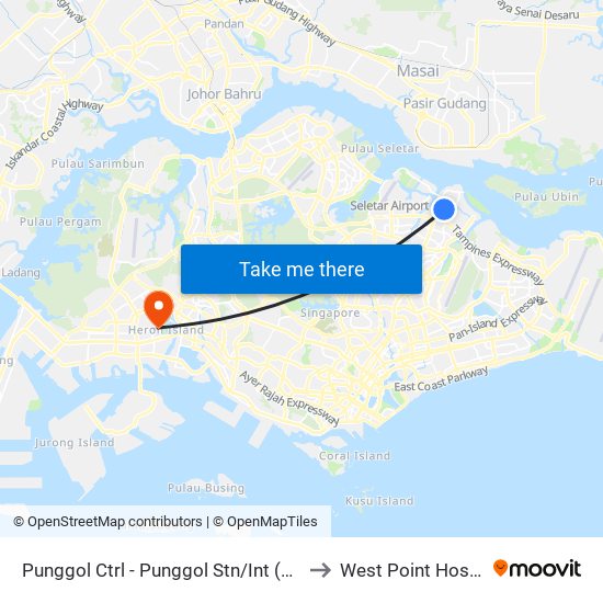 Punggol Ctrl - Punggol Stn/Int (65259) to West Point Hospital map