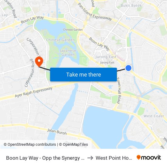 Boon Lay Way - Opp the Synergy (28049) to West Point Hospital map