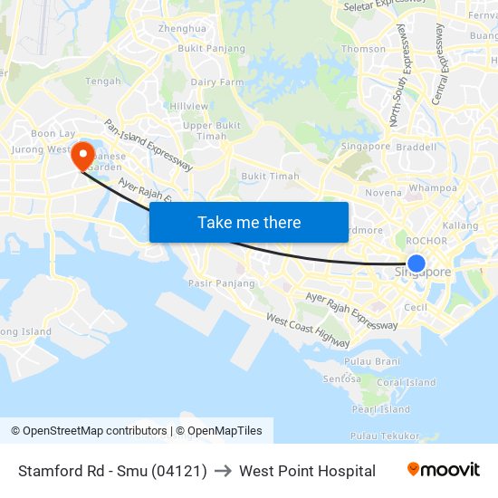 Stamford Rd - Smu (04121) to West Point Hospital map