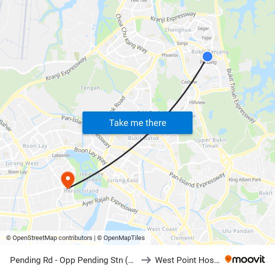 Pending Rd - Opp Pending Stn (44221) to West Point Hospital map