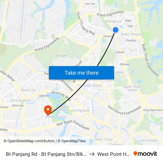 Bt Panjang Rd - Bt Panjang Stn/Blk 604 (44251) to West Point Hospital map