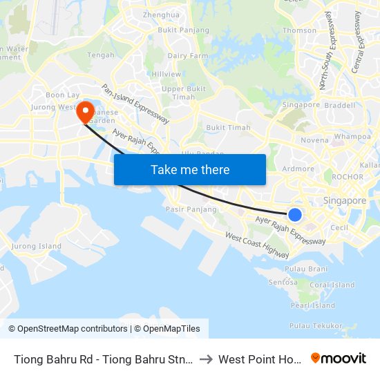 Tiong Bahru Rd - Tiong Bahru Stn (10169) to West Point Hospital map