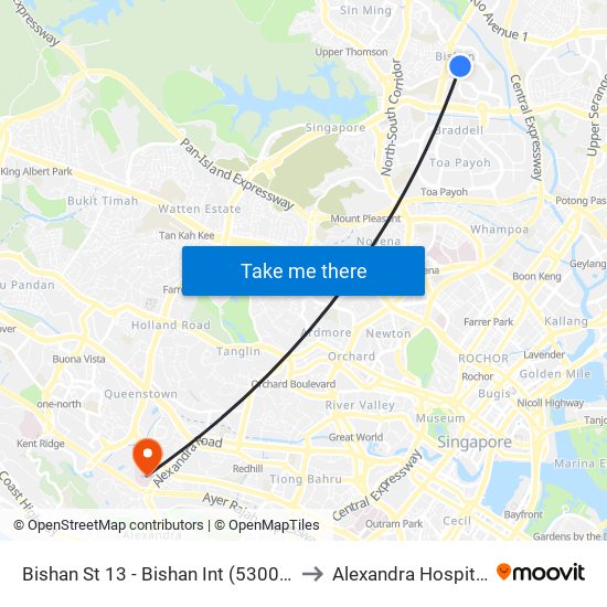 Bishan St 13 - Bishan Int (53009) to Alexandra Hospital map