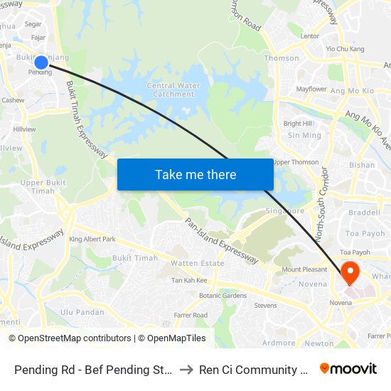 Pending Rd - Bef Pending Stn (44229) to Ren Ci Community Hospital map