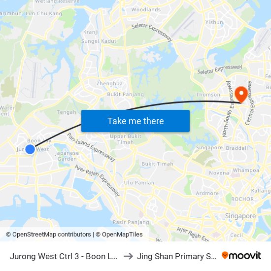 Jurong West Ctrl 3 - Boon Lay Int (22009) to Jing Shan Primary School Field map