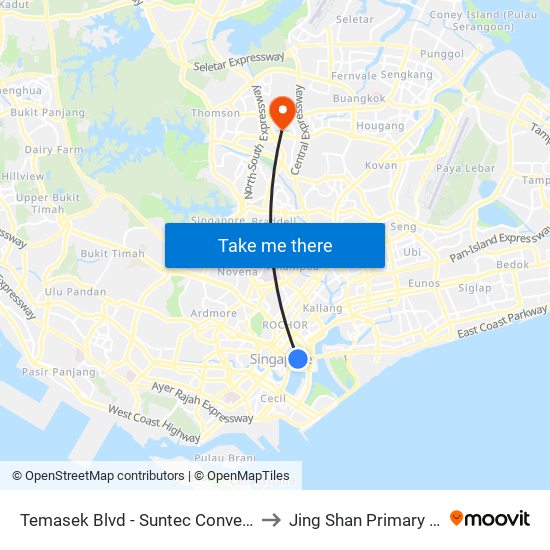 Temasek Blvd - Suntec Convention Ctr (02151) to Jing Shan Primary School Field map