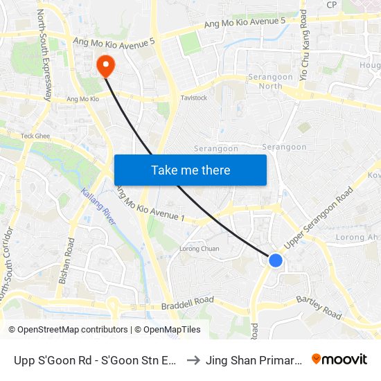 Upp S'Goon Rd - S'Goon Stn Exit A/Blk 413 (62139) to Jing Shan Primary School Field map