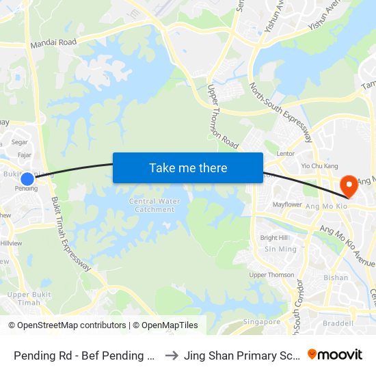 Pending Rd - Bef Pending Stn (44229) to Jing Shan Primary School Field map