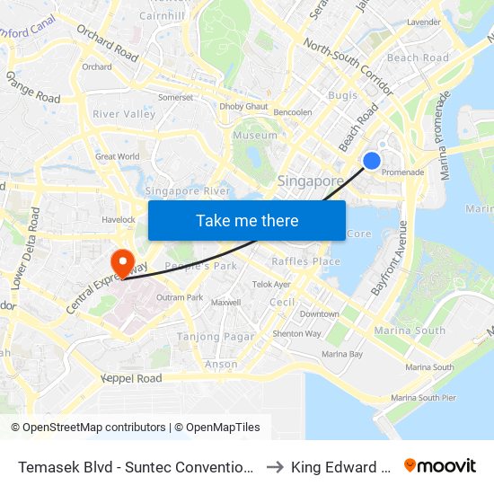 Temasek Blvd - Suntec Convention Ctr (02151) to King Edward VII Hall map