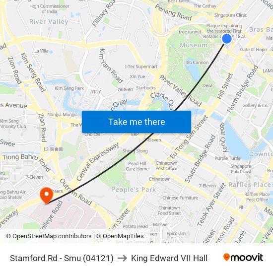 Stamford Rd - Smu (04121) to King Edward VII Hall map