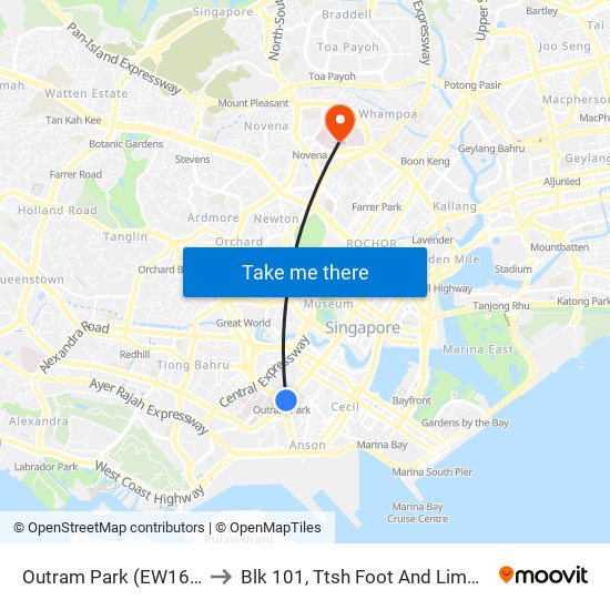 Outram Park (EW16|NE3) to Blk 101, Ttsh Foot And Limb Center map