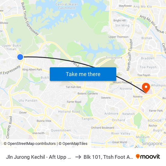 Jln Jurong Kechil - Aft Upp Bt Timah Rd (42259) to Blk 101, Ttsh Foot And Limb Center map