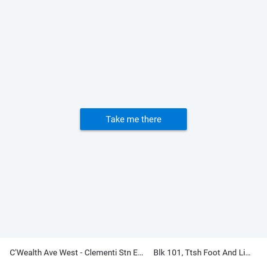 C'Wealth Ave West - Clementi Stn Exit A (17171) to Blk 101, Ttsh Foot And Limb Center map