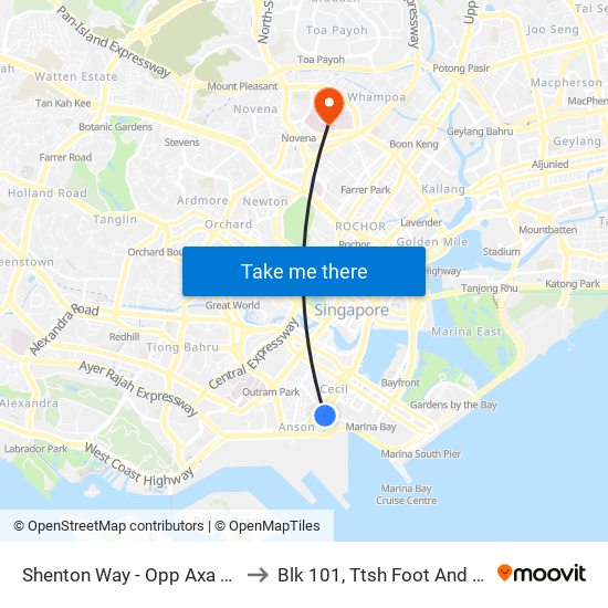 Shenton Way - Opp Axa Twr (03217) to Blk 101, Ttsh Foot And Limb Center map