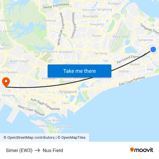 Simei (EW3) to Nus Field map