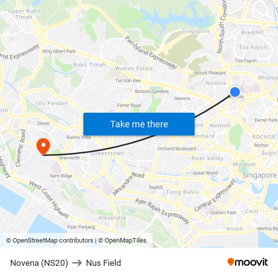 Novena (NS20) to Nus Field map