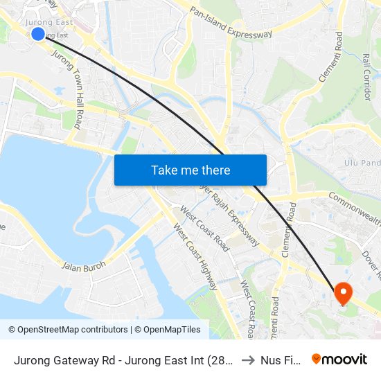 Jurong Gateway Rd - Jurong East Int (28009) to Nus Field map