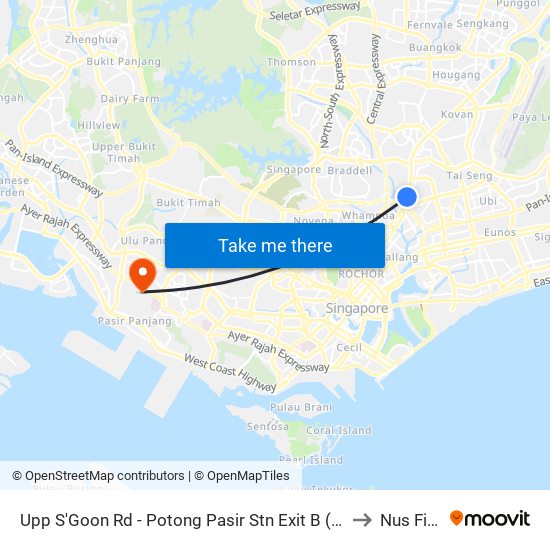 Upp S'Goon Rd - Potong Pasir Stn Exit B (60269) to Nus Field map