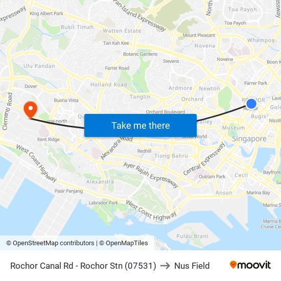 Rochor Canal Rd - Rochor Stn (07531) to Nus Field map