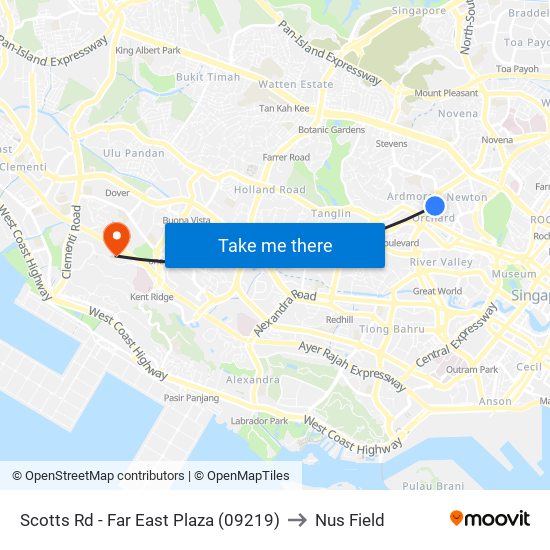 Scotts Rd - Far East Plaza (09219) to Nus Field map