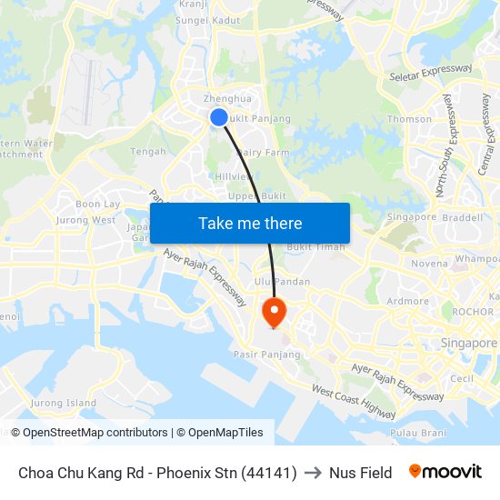 Choa Chu Kang Rd - Phoenix Stn (44141) to Nus Field map
