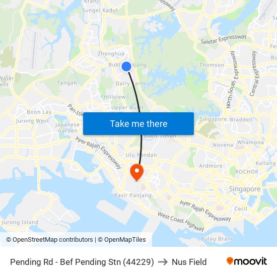 Pending Rd - Bef Pending Stn (44229) to Nus Field map