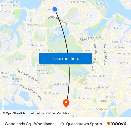 Woodlands Sq - Woodlands Int (46009) to Queenstown Sports Complex map