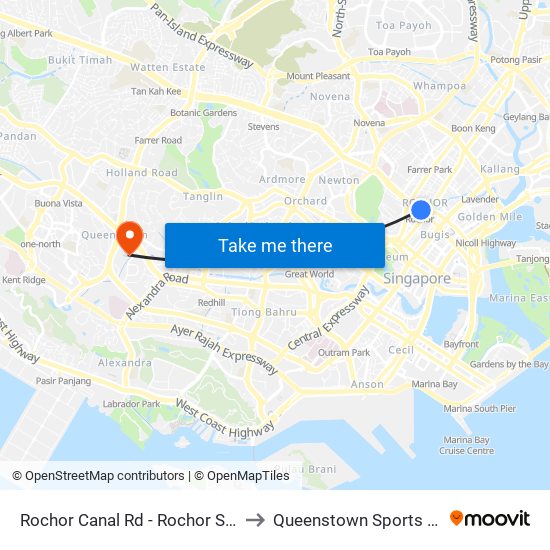 Rochor Canal Rd - Rochor Stn (07531) to Queenstown Sports Complex map