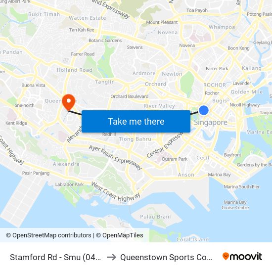 Stamford Rd - Smu (04121) to Queenstown Sports Complex map