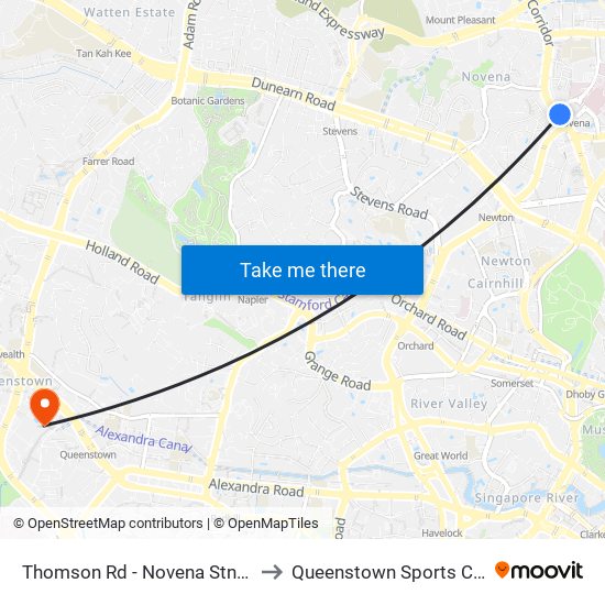 Thomson Rd - Novena Stn (50038) to Queenstown Sports Complex map