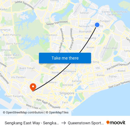 Sengkang East Way - Sengkang Stn (67409) to Queenstown Sports Complex map