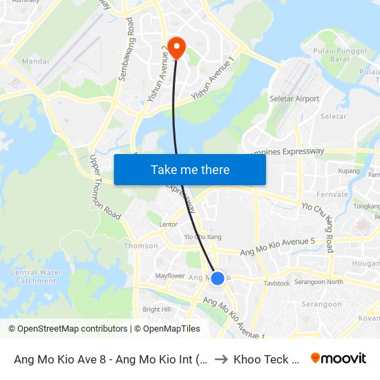 Ang Mo Kio Ave 8 - Ang Mo Kio Int (54009) to Khoo Teck Puat map