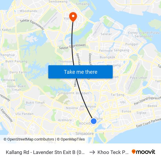 Kallang Rd - Lavender Stn Exit B (01311) to Khoo Teck Puat map