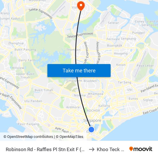 Robinson Rd - Raffles Pl Stn Exit F (03031) to Khoo Teck Puat map