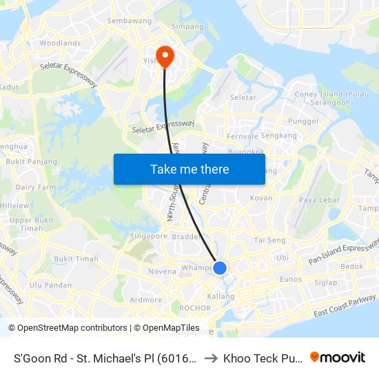 S'Goon Rd - St. Michael's Pl (60161) to Khoo Teck Puat map