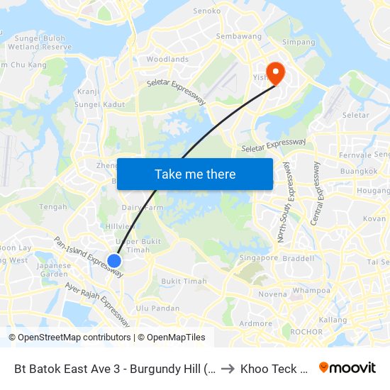 Bt Batok East Ave 3 - Burgundy Hill (42319) to Khoo Teck Puat map