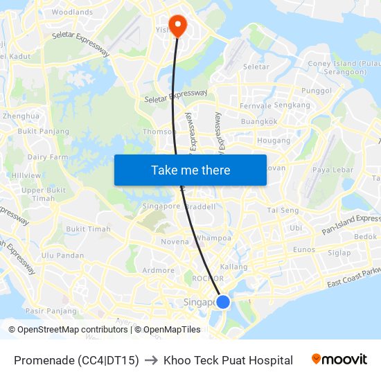 Promenade (CC4|DT15) to Khoo Teck Puat Hospital map