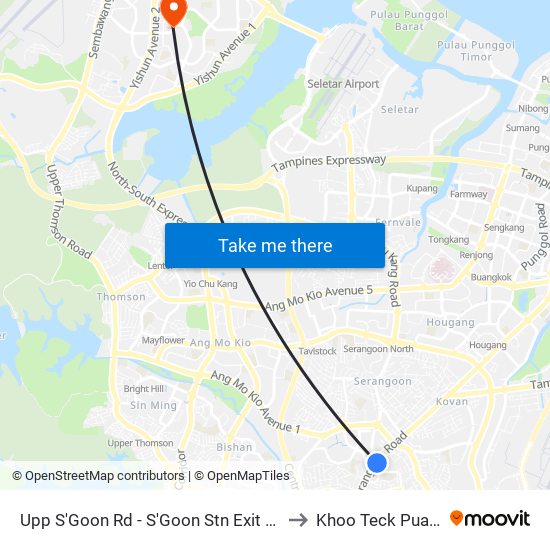 Upp S'Goon Rd - S'Goon Stn Exit A/Blk 413 (62139) to Khoo Teck Puat Hospital map