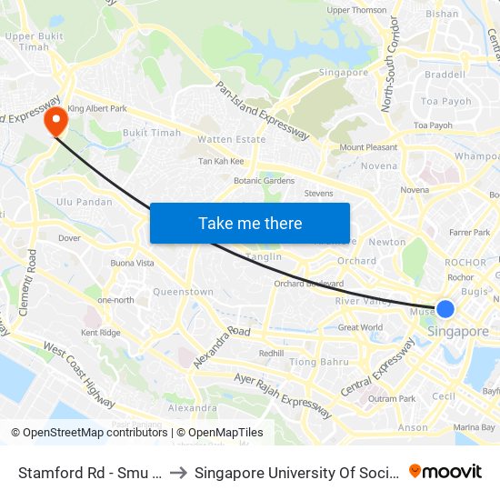 Stamford Rd - Smu (04121) to Singapore University Of Social Sciences map