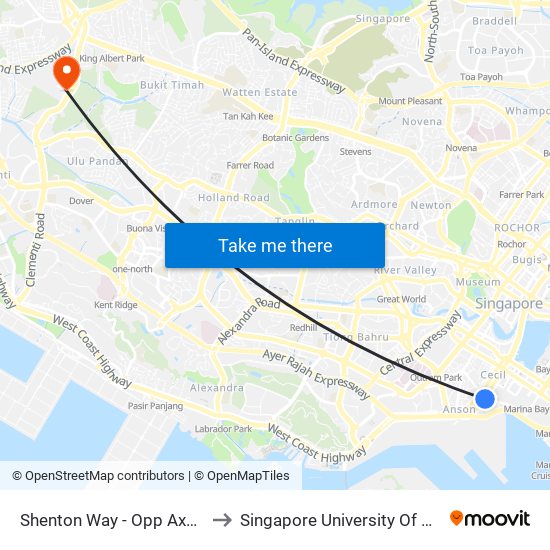 Shenton Way - Opp Axa Twr (03217) to Singapore University Of Social Sciences map
