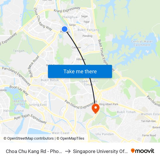 Choa Chu Kang Rd - Phoenix Stn (44141) to Singapore University Of Social Sciences map