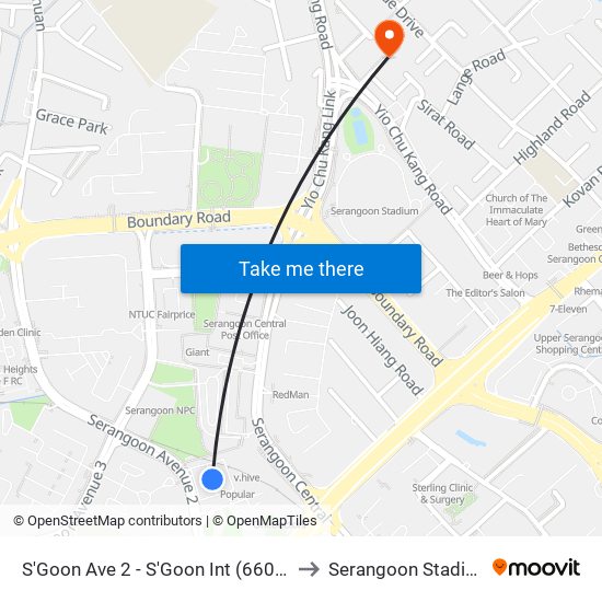 S'Goon Ave 2 - S'Goon Int (66009) to Serangoon Stadium map