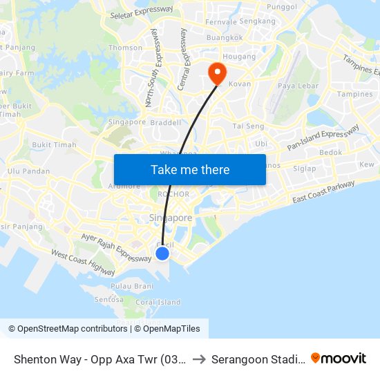 Shenton Way - Opp Axa Twr (03217) to Serangoon Stadium map