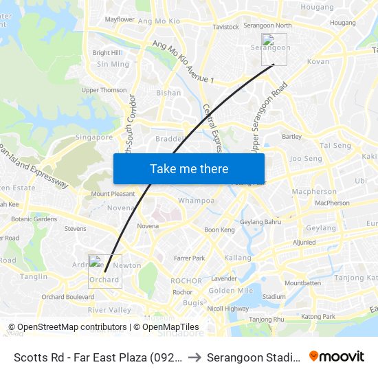 Scotts Rd - Far East Plaza (09219) to Serangoon Stadium map
