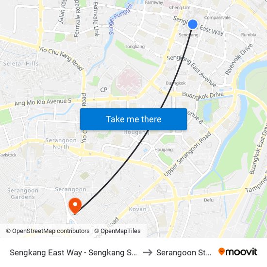 Sengkang East Way - Sengkang Stn (67409) to Serangoon Stadium map