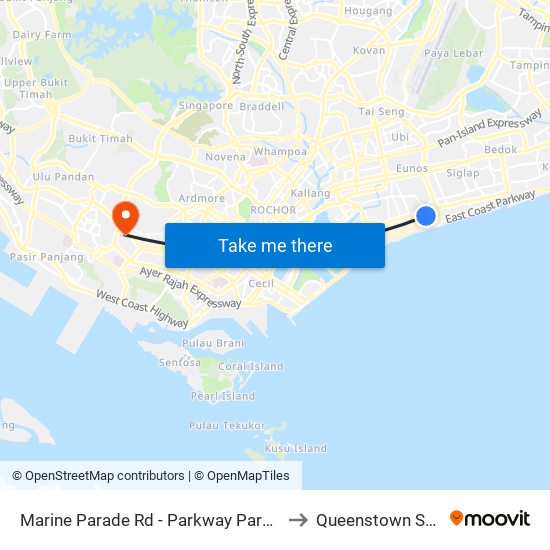 Marine Parade Rd - Parkway Parade (92049) to Queenstown Stadium map