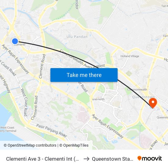 Clementi Ave 3 - Clementi Int (17009) to Queenstown Stadium map
