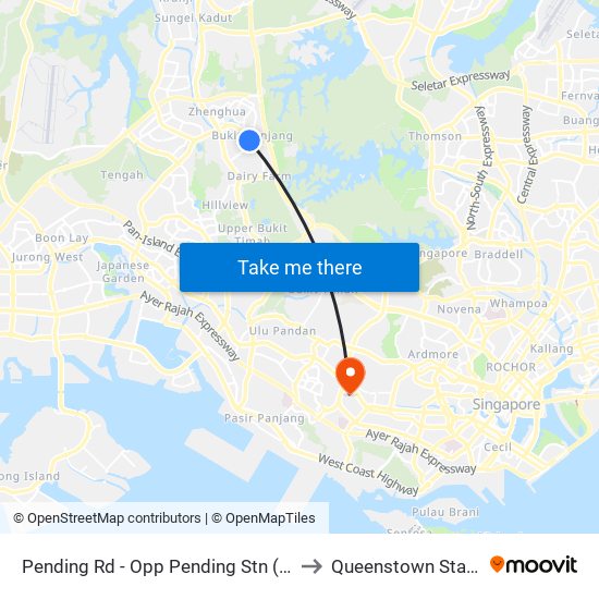 Pending Rd - Opp Pending Stn (44221) to Queenstown Stadium map