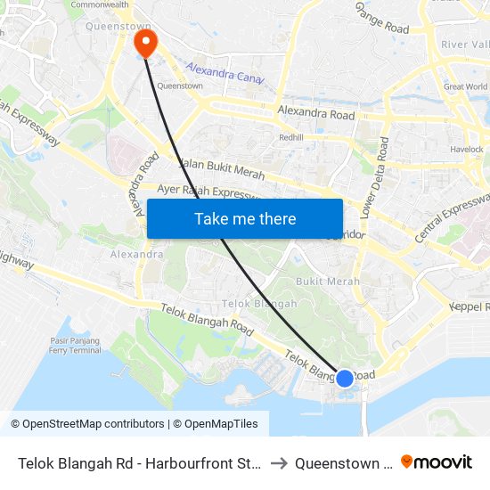 Telok Blangah Rd - Harbourfront Stn/Vivocity (14141) to Queenstown Stadium map